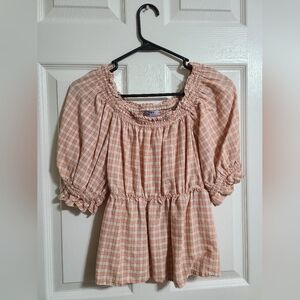 Old Navy Plaid Baby Doll Top